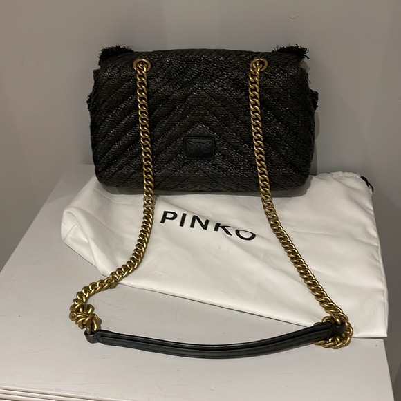 Pinko Handbag - Black with Gold Birds - Picture 7 of 17